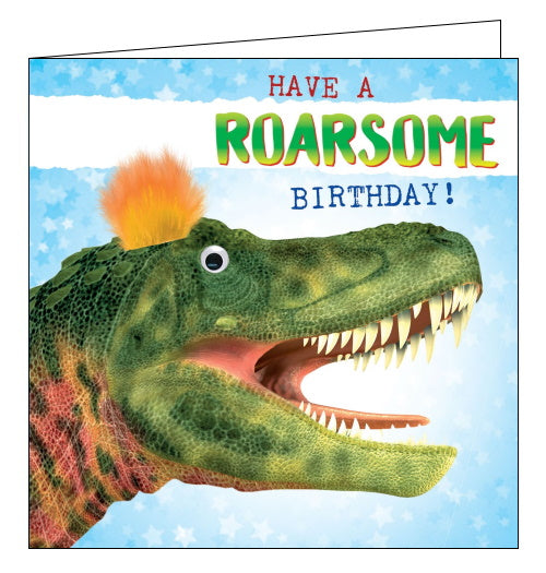 Tracks dinosaur roarsome birthday card