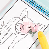 From Tractor Ted this magic colouring book is an excellent mess-free activity that will keep children entertained wherever they are! Four fantastic animal pictures to "paint" using the water pen. See the hidden colours magically appear. Use again and again! The perfect little book to take on trips out.