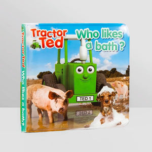 Suitable for all ages, from birth and up, this Tractor Ted magic bath book makes bath times a doddle. Join Tractor Ted, Farmer Tom and Midge the dog as they learn about the different types of baths the animals and machines on the farm take and watch them magically appear with water.