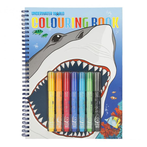 Underwater World - Colouring book and pens