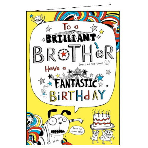Brilliant brother - Birthday card