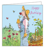 In the garden - Quentin Blake birthday card