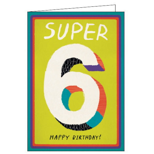 Super 6th Birthday card