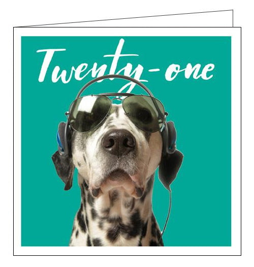 Woodmansterne 21st birthday card dalmatian dog