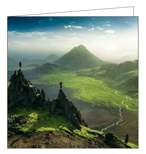 Woodmansterne Framed peak performance mountain climber birthday card Nickery Nook