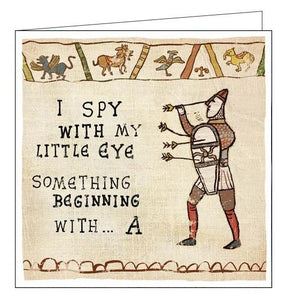 Woodmansterne Hysterical Heritage i spy with my little eye Blank humour card Nickery Nook