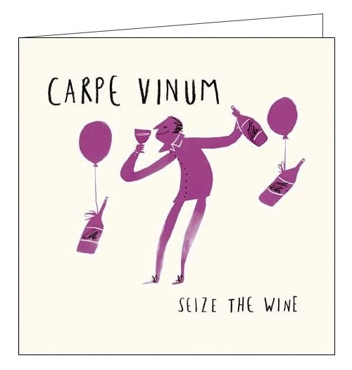 Woodmansterne Livin It wine Carpe Vinium happy birthday card funny humour Nickery Nook