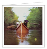 Woodmansterne Loose Leashes dogs adventurers blank card Nickery Nook