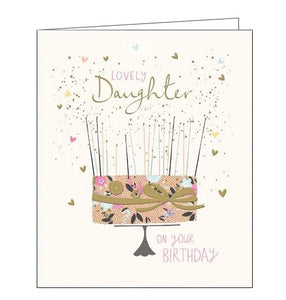 Woodmansterne Peach and Prosecco Lovely Daughter Birthday card Nickery Nook