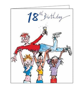 Woodmansterne Quentin Blake 18 today happy 18th birthday card for him bumps Nickery Nook
