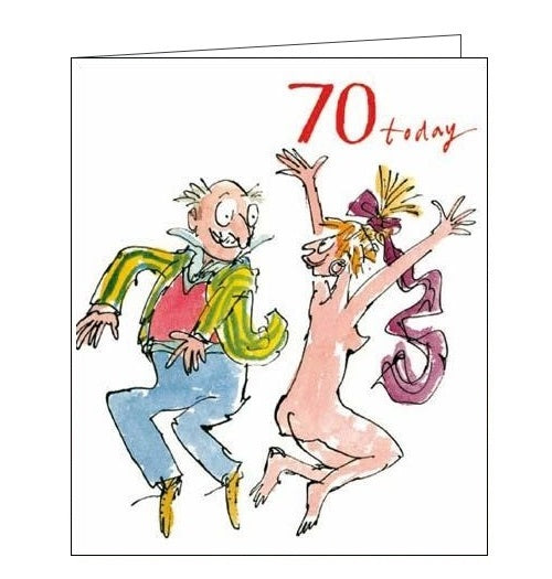 Woodmansterne Quentin Blake 70th birthday card for him Nickery Nook