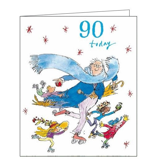 Woodmansterne Quentin Blake 90th birthday card for him Nickery Nook
