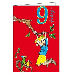 Woodmansterne Quentin Blake 9 today Happy 9th Birthday Hanging Around Birthday card