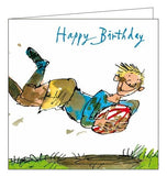 Woodmansterne Quentin Blake Happy Birthday rugby fan card Nickery Nook