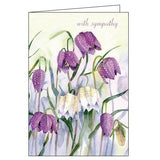 Woodmansterne With Sympathy Fritillary Lawn sympathy card Nickery Nook