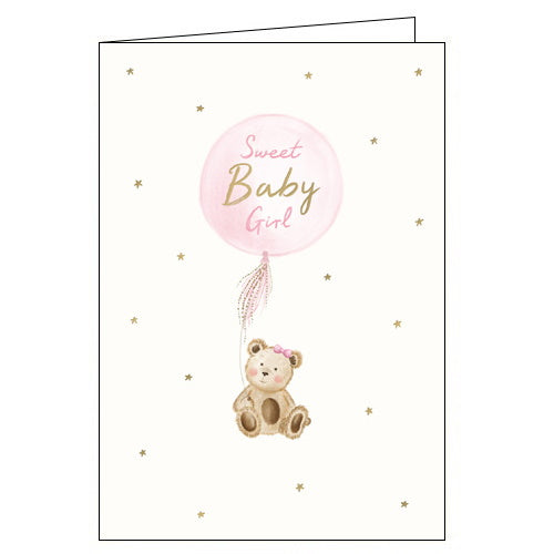 Woodmansterne sweet new baby girl card
