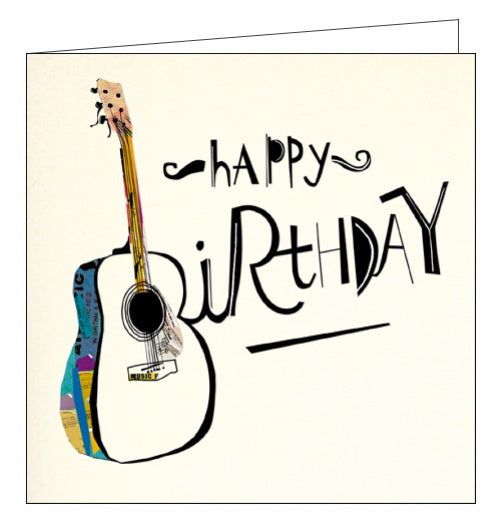 Woodmansterne acoustic guitar birthday card