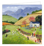 Afternoon walk - blank greetings card