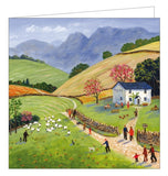 Afternoon walk - blank greetings card