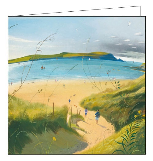 Going down to the Beach - blank greetings card