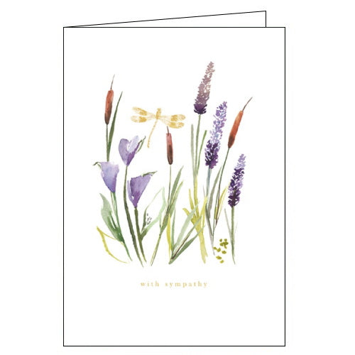 Woodmansterne dragonfly in the rushes sympathy card