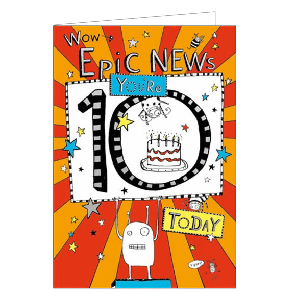Epic 10th Birthday card
