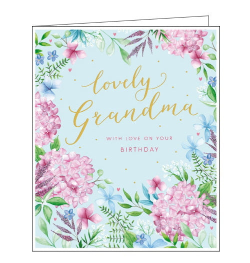 Woodmansterne flowers lovely grandma birthday card
