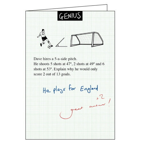 Woodmansterne football humour blank card