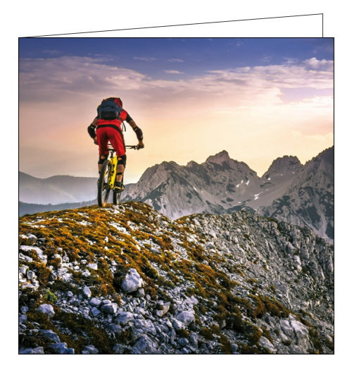 Woodmansterne framed mountain biking birthday card