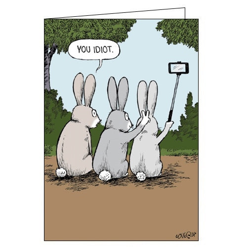 Rabbit selfie - Speed Bump card