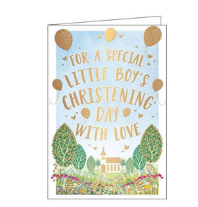 For a Special Little Boy's Christening Day card