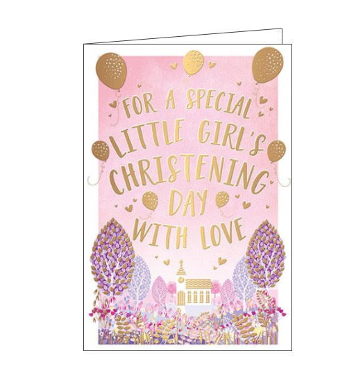 For a Special Little Girl’s Christening Day card
