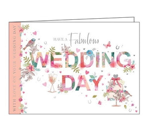 Words 'n' Wishes blossom have a fabulous wedding day card Nickery Nook