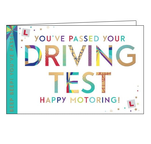 Words 'n' Wishes congratulations card you passed your driving test Nickery Nook