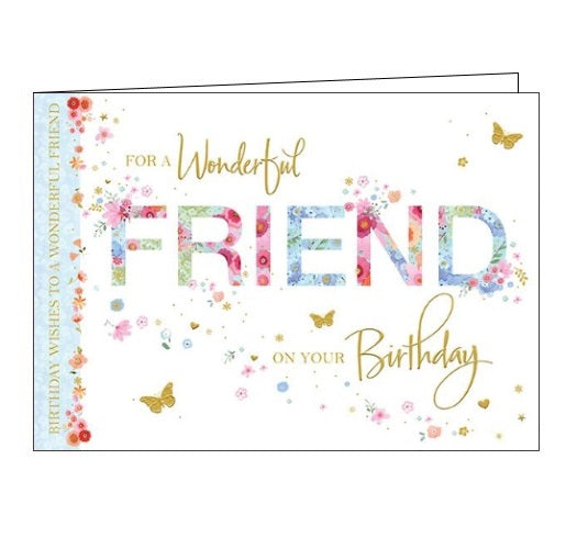 For a Wonderful Friend on Your Birthday card