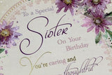 Words 'n' Wishes flowers to a special sister happy birthday sister birthday card Nickery Nook