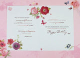 Words 'n' Wishes happy birthday for my wonderful wife to my amazing wife happy birthday card flowers butterflies Nickery Nook