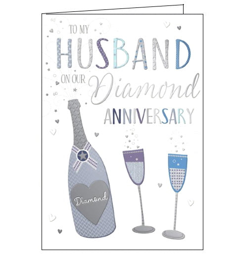 Words 'n' Wishes husband on our diamond 60th anniversary card Nickery Nook