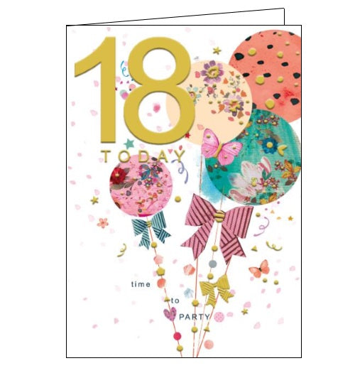 Words 'n' Wishes pinata 18th birthday 18 today birthday card Nickery Nook