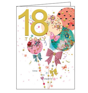 Words 'n' Wishes pinata 18th birthday 18 today birthday card Nickery Nook