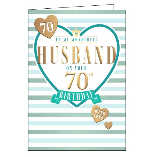 Words 'n' Wishes husband on your 70th birthday card