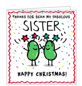 Thanks for bean my Sister - Christmas card