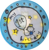 Blue 1st Birthday badge