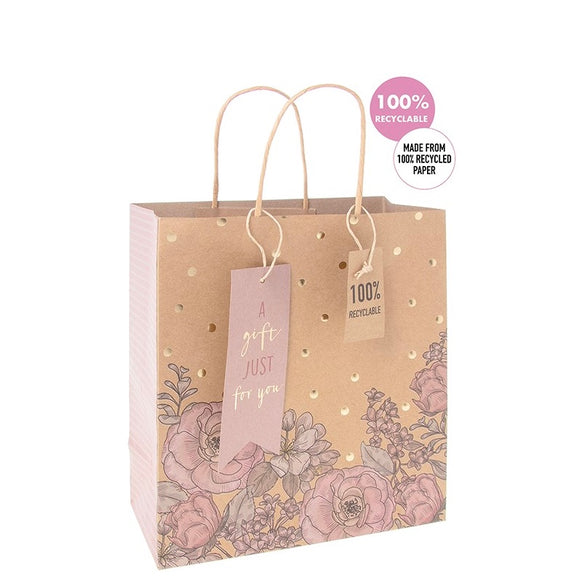 Elegant flowers - medium gift bag