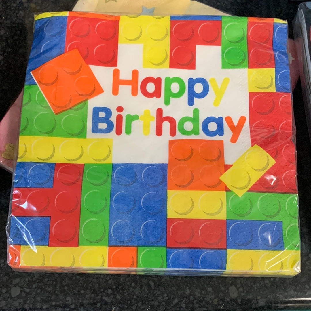 Building Blocks - Pack of 16 - Paper Napkins