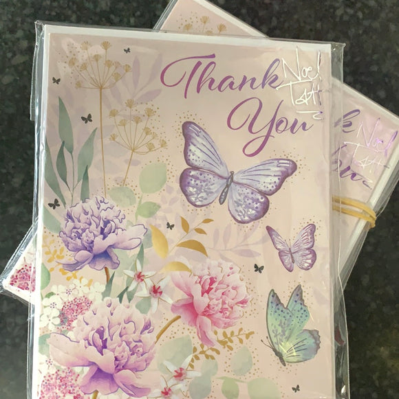 Pack of 4 Notelets- thank you