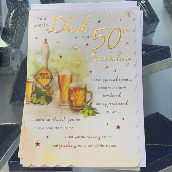 Special Dad on your 50th Birthday card