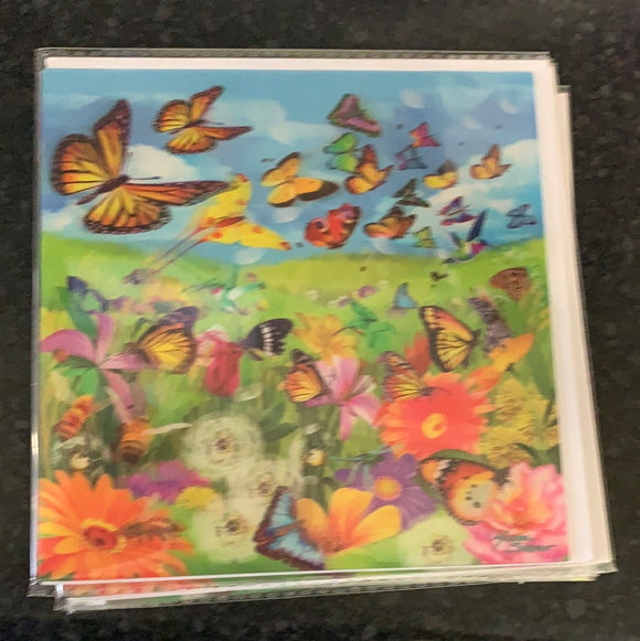 Butterflies - 3d card