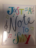 Pack of 4 Notelets: Just to Say
