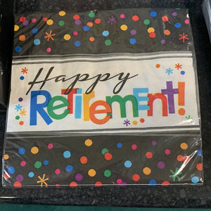 Retirement napkins - pack 16